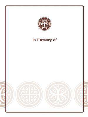 Celtic Cross Bookplate - In Memory Of, Pack of 15 de Morehouse Church Supplies