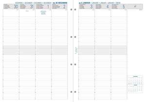 Timer-Einlagen 29 Kalender 1 Woche 2 Seiten senkrecht 2025 de Quo Vadis