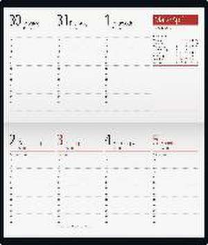 rido/idé 7012212295 Taschenkalender Modell TM 17/contacter (2025)| 2 Seiten = 1 Woche| A6 quer| 128 Seiten| Kunststoff-Einband| bordeaux