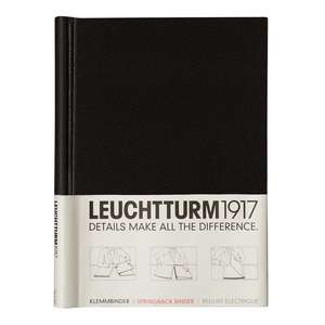 Springback binder Leuchtturm: Negru, 200 de file