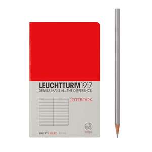 Agendă nedatată Leuchtturm Jottbook: Roșu, Pocket, pagini liniate