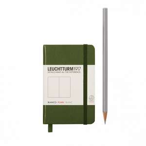 Agendă nedatată Leuchtturm MINI (A7): Army, pagini liniate