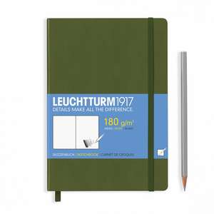 Agendă Sketchbook Leuchtturm (A5): Army, Medium