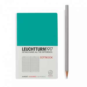 Agendă nedatată Leuchtturm Jottbook: Emerald, Pocket, pagini cu pătrățele