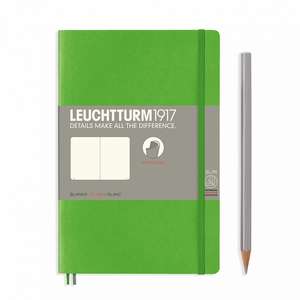 Agendă Leuchtturm Notes Paperback (B6+): Fresh Green, pagini albe