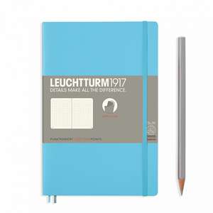 Agendă Leuchtturm Notes Paperback (B6+): Ice Blue, pagini punctate