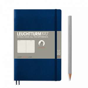 Agendă Leuchtturm Notes Paperback (B6+): Navy, pagini liniate