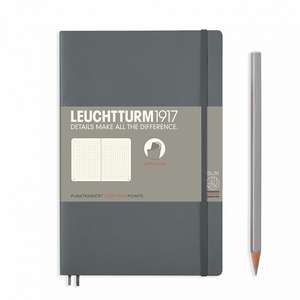 Agendă Leuchtturm Notes Paperback (B6+): Antracit, pagini punctate