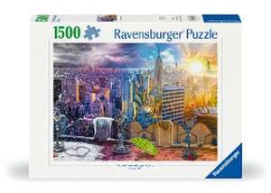 Adult puzzle 1500 Teile - New York im Winter und Sommer