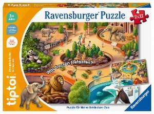 Ravensburger tiptoi Puzzle 00138 Puzzle für kleine Entdecker: Zoo, Kinderpuzzle ab 3 Jahren, für 1 Spieler