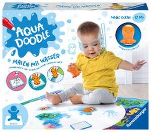 Ravensburger 4568 Aquadoodle Magic Ocean - Fleckenfreies Stempeln und Entdecken mit Wasser - Stempelset mit magischer Stoffmatte für Babys ab 1 Jahr de Claudia tenHagen