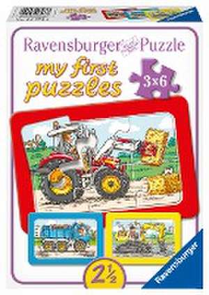 Bagger, Traktor und Kipplader. My first puzzle - Rahmenpuzzle 3 x 6 Teile