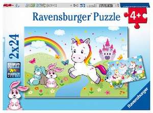 Märchenhaftes Einhorn - Puzzle mit 2X24 Teilen