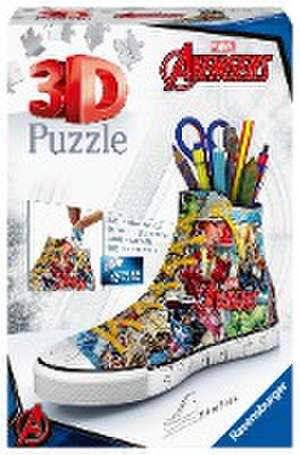 Ravensburger 3D Puzzle 12113 - Sneaker Avengers - 108 Teile - praktischer Stiftehalter im Marvel Avengers Design ab 8 Jahren