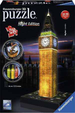 Big Ben bei Nacht 3D-Puzzle 216 Teile