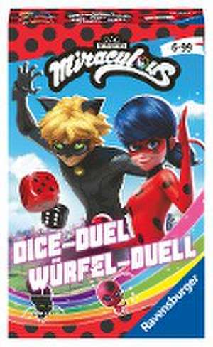 Ravensburger Mitbringspiel - 20893 - Miraculous Würfel-Duell, Spannendes Würfelspiel mit Lady Bug und Cat Noir ab 6 Jahren