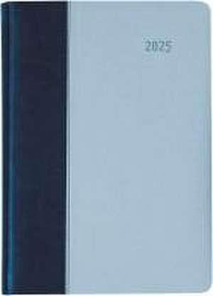 Buchkalender Premium Air blau-azur 2025 - Büro-Kalender A5 - Cheftimer - 1 Tag 1 Seite - 416 Seiten - Tucson-Einband - Zettler de Zettler