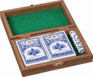 Spielkartenbox mit 5 Würfel und 2 Kartendecks á 54 Karten