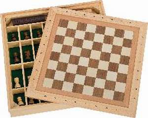 Spiele-Set Schach-Dame-Mühle