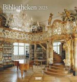 Bibliotheken 2025 - Wand-Kalender - Foto-Kalender - 45x48 - Bücher de DUMONT Kalender