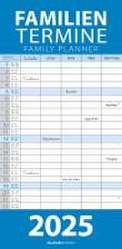 Blau 2025 Familienplaner - Familien-Timer - Termin-Planer - Kinder-Kalender - Familien-Kalender - 22x45 de Alpha Edition