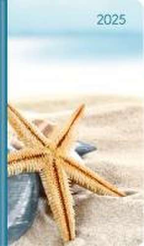 Ladytimer Slim Sea Star 2025 - Taschen-Kalender 9x15,6 cm - Seestern - Weekly - 128 Seiten - Notiz-Buch - Alpha Edition de Alpha Edition