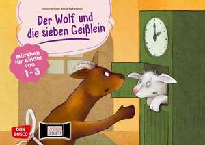 Der Wolf und die sieben Geißlein. Kamishibai Bildkartenset de Brüder Grimm