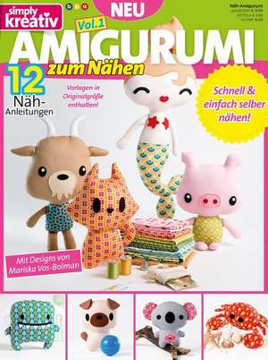 Simply Kreativ - Amigurumi zum Nähen Vol. 1 de Mariska Vos-Bolman