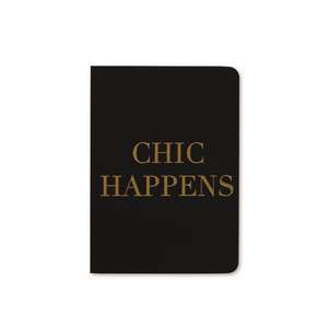 SLOGAN HANDBAG NOTEBOOK CHIC HAPPENS