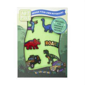 ARTFELT NOTEBOOK SET GREEN DINOSAUR