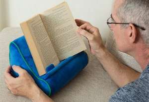 BookCouch Blau - Lesekissen für Bücher und Tablets