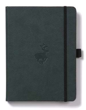 Dingbats* Wildlife A4 Green Deer Notebook - Plain