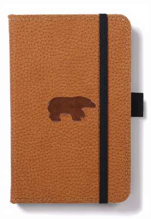 Dingbats A6 Pocket Wildlife Brown Bear Notebook - Graphed