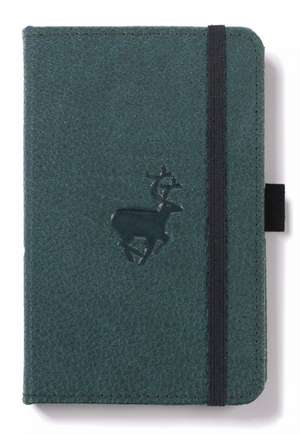 Dingbats A6 Pocket Wildlife Green Deer Notebook - Plain