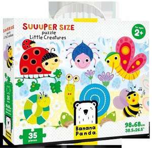 Suuuper Size Little Creatures Age 2+ Floor Puzzle de Banana Panda