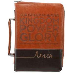 Bible Cover Lux-Leather Lord's Prayer - Medium de Christian Art Gifts