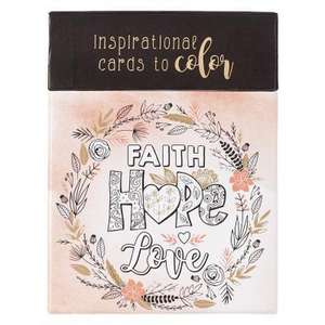 Coloring Cards Faith Hope Love de Christian Art Gifts