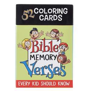 Coloring Cards 52 Verses for Kids de Christian Art Gifts