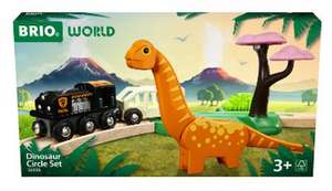 BRIO World - 36098 Dinosaurier Bahn Set | Spielzeugzug für Kinder ab 3 Jahren