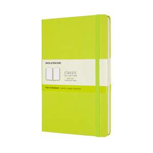 Moleskine Large Plain Hardcover Notebook: Lemon Green