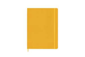 Moleskine Extra Large Ruled Hardcover Silk Notebook: Orange Yellow de Moleskine