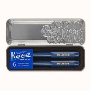 Moleskine x Kaweco Ballpen & Fountain Pen Set: Blue de Moleskine