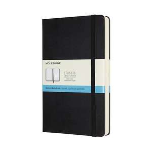 Moleskine Expanded Large Dotted Hardcover Notebook: Black de Moleskine