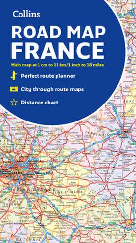 Collins Map of France de Collins Maps