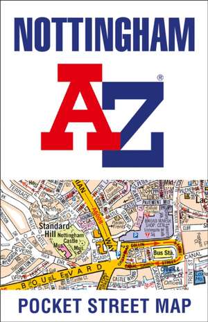 Nottingham A-Z Pocket Street Map de A-Z Maps