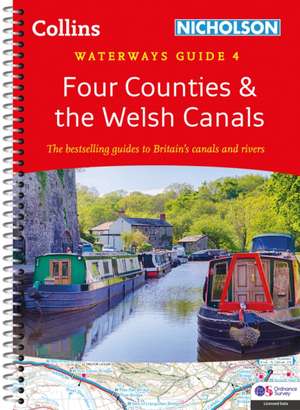 Four Counties and the Welsh Canals (4) de Nicholson Waterways Guides