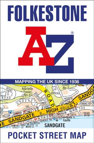 Folkestone A-Z Pocket Street Map de A-Z Maps