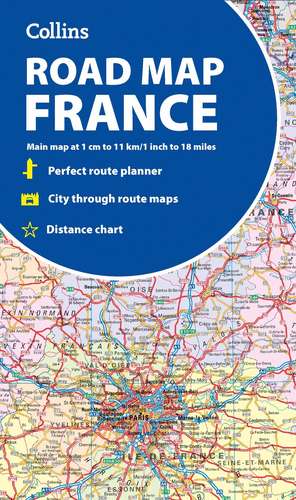 Collins Road Map of France de Collins Maps