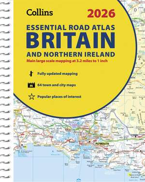 2026 Collins Essential Road Atlas Britain and Northern Ireland de Collins Maps