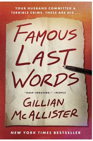 Famous Last Words de Gillian McAllister